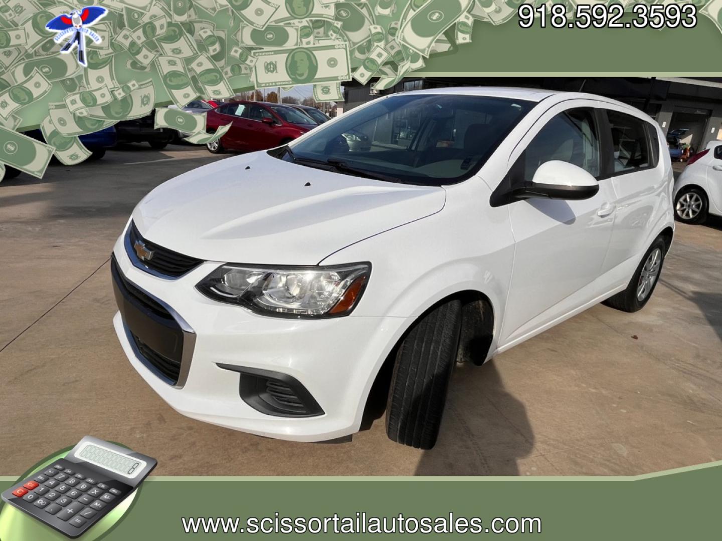 2017 WHITE CHEVROLET SONIC RS FL Auto Hatchback (1G1JG6SH9H4) with an 1.8L L4 DOHC 24V engine, 6A transmission, located at 8101 E. Skelly Dr., Tulsa, OK, 74129, (918) 592-3593, 36.121891, -95.888802 - Photo#0